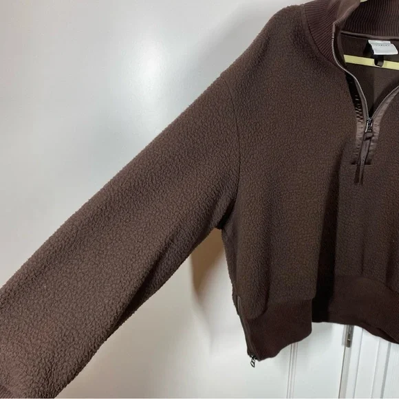 Varley Roselle Half Zip Fleece Sweatshirt Size XL Deep Mahogany Brown Sherpa - Picture 6 of 9